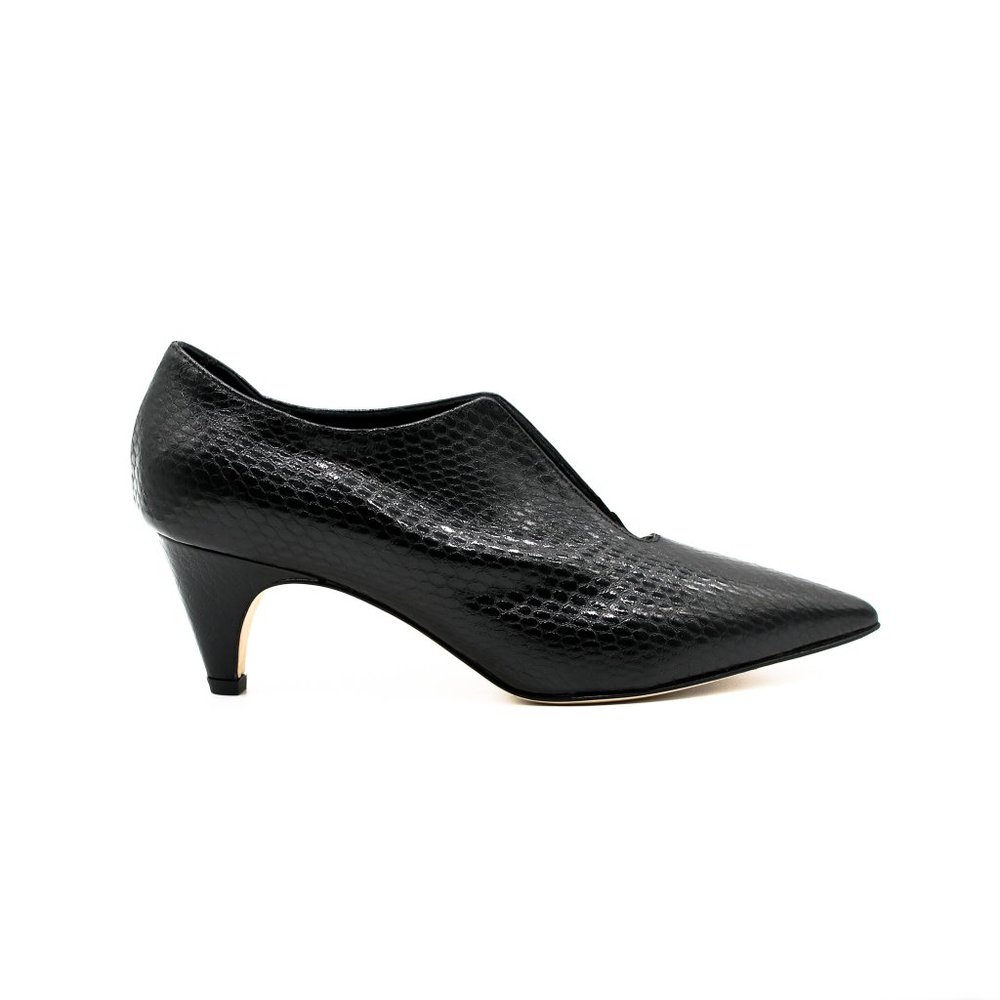 V Vamp Phyton Pumps Low Louis Heels Glamour Wear